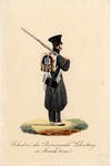32495 Afbeelding van het uniform van een schutter van de Utrechtse Provinciale Schutterij.